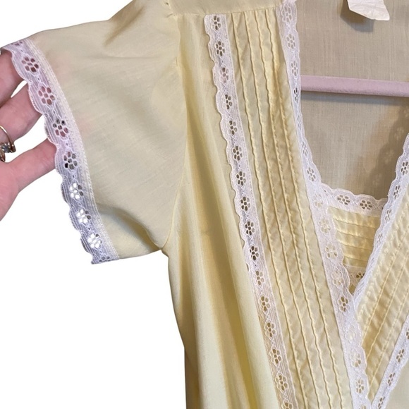 Edward Saykaly Vintage Yellow Nighty Set/Boudoir-Size Small - Picture 15 of 16